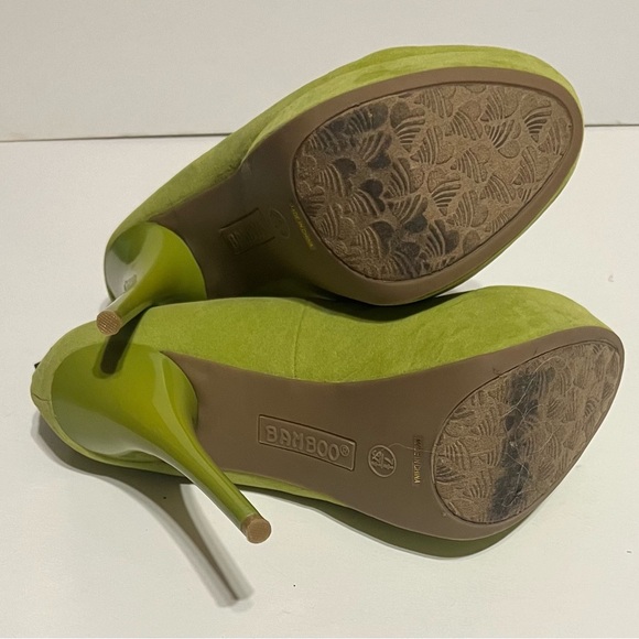 Bamboo Womens Ankle Strap High Stiletto Heel Platform Pumps Sz:7 1/2 green - Picture 5 of 5
